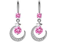 HHRLCHX Orecchini Grandi Orecchini di Diamanti Temperamento Creativo Che vende Orecchini per Orecchini spigolti con Diamanti Luna