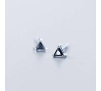 HHRLCHX Orecchini Personalizzati, Orecchini a Diamanti Singoli S925, Mini Maschi e Orecchini Geometrici del Triangolo Semplice e di personalità