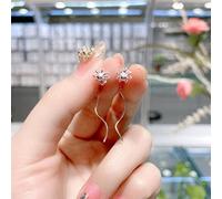 HHRLCHX Orecchini Personalizzati, Orecchini a Piselli Cavi del Temperamento S925, Orecchini a Onde Floreali di Moda Giapponese e Coreana, Gioielli per Le Orecchie Come Mostrato, 925