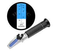 HHTEC distilleria rifrattometro Alcool 0-80% v/v Mano rifrattometro Alcool contatore per Birra Birra succhi di Frutta Bevande Distillate e etanolo con Acqua Come Whisky Vodka