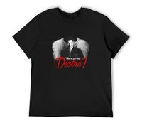 Hhuddv Lucifer Morningstar What Do You Truly Desire Men's T-Shirt Black Unisex Mens Tees M