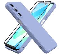 HHUIWIND Cover per Samsung Galaxy A16 5G e Vetro Temperato,Custodia Morbido Silicone TPU Protettivo Ultra Slim Case - Rosso