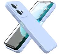 HHUIWIND Cover per Xiaomi Redmi 15C e Vetro Temperato,Custodia Morbido Silicone TPU Protettivo Ultra Slim Case - Light Viola