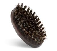 HHUUMM Spazzola per barba in setole di cinghiale - legno di noce - Spazzola per barba in stile militare - regalo per uomini - Spazzola per barba per la crescita e la compattazione della barba