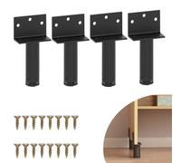 HHUXIUE 4 gambe per mobili, in metallo, piedini di livellamento per mobili, regolabili da 5,1 a 19,8 cm, per armadietti, divani, tavoli, sedie, scrivanie, armadi (nero, 19,8 cm)