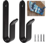 HHUXIUE Clip orizzontali da parete per snowboard e snowboard, montaggio a parete, per stanza, garage (1 set)