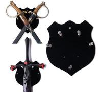 HHUXIUE Placca per spada, supporto in acrilico per 2 spade, supporto per spada da parete con hardware, decorazione elegante e semplice per sala bar, sala giochi, ufficio, casa