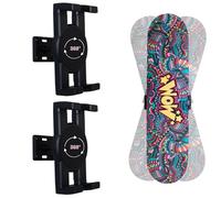 HHUXIUE Set di 2 supporti da parete per skateboard, girevole a 360°, supporto da parete per skateboard galleggiante, adatto a qualsiasi skateboarder (set da 2)