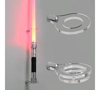 HHUXIUE Supporto a Muro per Spada Laser Lightsaber, Supporto Verticale per Spada Laser - Espositore in Acrilico Trasparente per la Maggior Parte delle Spade Laser, Resistente (Trasparente, 1 Foro)