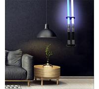 HHUXIUE Supporto a Muro per Spada Laser Lightsaber, Supporto Verticale per Spada Laser - Espositore Nero in Acrilico per la Maggior Parte delle Spade Laser, Resistente (Nero, 2 Foro)