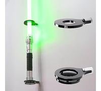 HHUXIUE Supporto a Muro per Spada Laser Lightsaber, Supporto Verticale per Spada Laser - Espositore Nero in Acrilico per la Maggior Parte delle Spade Laser, Resistente (Nero, 1 Foro)