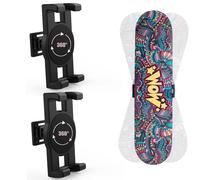 HHUXIUE Supporto da parete girevole a 360° per skateboard, supporto galleggiante per display, adatto a tutti gli skateboard (2 set)