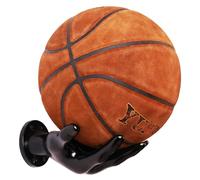 HHUXIUE Supporto da parete per pallacanestro, supporto per pallacanestro, supporto per decorazione artistica, organizer per basket, calcio, colore nero