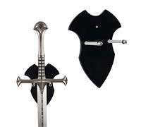 HHUXIUE Verticale in acrilico nero per spada, espositor murale per 1 spada, katana o ascia - Resistente supporto per spada a parete, esposizione per spada samurai, decorazione medievale (Nero, 1 set)