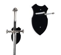 HHUXIUE Verticale in acrilico nero per spada, espositor murale per 1 spada, katana o ascia - Resistente supporto per spada a parete, esposizione per spada samurai, decorazione medievale (Nero, 1 set)