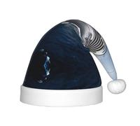 hhxvcv Cappello di Babbo Natale per bambini - Cappello di Natale con stampa nave da crociera, caldo copricapo per Natale e Capodanno