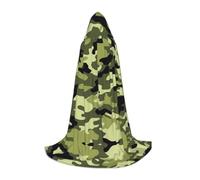 hhxvcv L Halloween Capo con cappuccio - Camo Green Print Comodo costume per feste in maschera per Natale, Carnevale