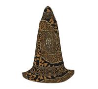 hhxvcv L Halloween Capo con cappuccio - Hawaiian Tapa Honu Turtle Print Confortevole Costume per feste in maschera per Natale, Carnevale