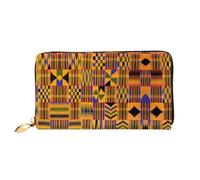 hhxvcv Portafoglio da donna in pelle con stampa arcobaleno Gay Pride - Pochette lunga e portafoglio sottile con libretto degli assegni, leggero e alla moda, Struttura etnica tribale africana, One Size