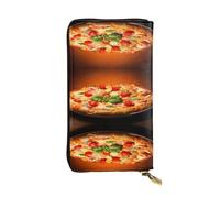 hhxvcv Portafoglio in pelle con stampa leonessa con occhi verdi blu - Elegante pochette lunga bifold porta carte con tasca portamonete, portafoglio leggero, Pizza Grande, Taglia unica