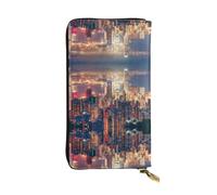 hhxvcv Portafoglio in pelle con stampa leonessa con occhi verdi blu - Elegante pochette lunga bifold porta carte con tasca portamonete, portafoglio leggero, Hong Kong., Taglia unica