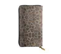 hhxvcv Portafoglio in pelle con stampa leonessa con occhi verdi blu - Elegante pochette lunga bifold porta carte con tasca portamonete, portafoglio leggero, Pietra di Petoskey, Taglia unica