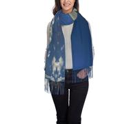 hhxvcv Sciarpa da donna con nappe con stampa di calcio - scialle con frange leggera e alla moda - Caldo involucro pashmina, scialle da viaggio, Aereo volante, Taglia unica