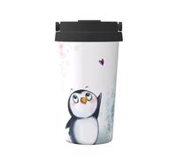 hhxvcv Tazza termica da viaggio con stampa "I Love Penguins", bicchiere a doppio strato da 500 ml, ideale per auto, ufficio, bar e uso domestico