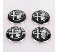 HHYHUJYG 4 Pezzi Auto Coprimozzo per Alfa Romeo Giulia Stelvio OE 60MM,Coperchio Centrale del Mozzo Stemma Centro Cerchi Emblema Distintivo Accessori Styling Dell'Auto