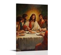 HHYXMJLL Christian Mural- The Last Supper, Gesù che rompe il pane con i discepoli, elegante poster decorativo da parete, 20 x 30 cm