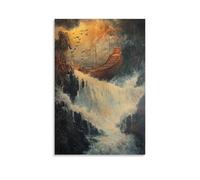HHYXMJLL Decorazione artistica da parete con immagine cristiana, Arca di Noè, alleanza nella tempesta, elegante poster decorativo da parete, 50 x 75 cm