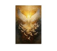 HHYXMJLL Decorazione murale cristiana, pentecoste, la discesa dello Spirito Santo, elegante arte da appendere alla parete, poster decorativo, 30 x 45 cm