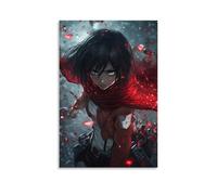 HHYXMJLL Poster a tema anime, motivo: Legami eterni, Mikasas Vow in Attack on Titan, elegante poster decorativo da parete, 50 x 75 cm