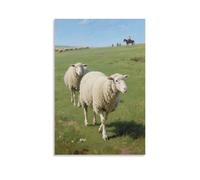 HHYXMJLL Poster decorativo da parete a tema "A Sheep Following Its Companion, Steps slow", 50 x 75 cm