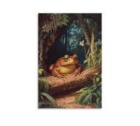 HHYXMJLL Poster decorativo da parete con illustrazione di un maestoso rospo che si ripara sotto il tronco, in epoca vittoriana, 50 x 75 cm