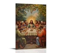 HHYXMJLL Poster decorativo da parete con immagine cristiana "L'ultima cena", un raduno divino, elegante poster decorativo da parete, 30 x 45 cm