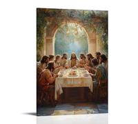 HHYXMJLL Poster decorativo da parete con immagine cristiana "L'ultima cena", un raduno sacro, elegante poster decorativo da parete, 30 x 45 cm