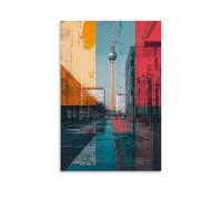 HHYXMJLL Poster della città di Berlino, storie urbane a colori, elegante arte da appendere alla parete, poster decorativo 40 x 60 cm