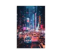 HHYXMJLL Poster della città di Hong Kong, una sinfonia abbagliante dell'est incontra l'ovest, elegante poster decorativo da parete, 30 x 45 cm