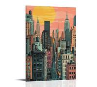 HHYXMJLL Poster della città di New York, giungla di cemento dove i sogni sono fatti, elegante poster decorativo da parete, 30 x 45 cm