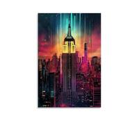 HHYXMJLL Poster della città di New York Pulse - La città che non dorme mai - poster decorativo da parete 40 x 60 cm