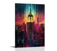 HHYXMJLL Poster della città di New York Pulse, The City That Never Sleeps, elegante poster decorativo da parete, 50 x 75 cm