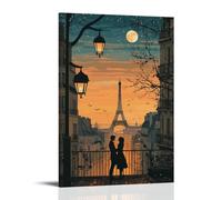HHYXMJLL Poster della città di Parigi - Romance Woven in Every Street elegante arte da appendere alla parete - poster decorativo murale 50 x 75 cm