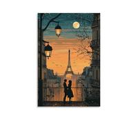 HHYXMJLL Poster della città di Parigi - Romance Woven in Every Street elegante arte da appendere alla parete - poster decorativo murale 50 x 75 cm