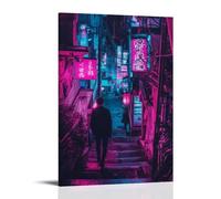 HHYXMJLL Poster della città di Tokyo, con sogni al neon nella giungla urbana, elegante poster decorativo da parete, 40 x 60 cm