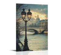 HHYXMJLL Poster della città, eleganza parigina, bellezza senza tempo lungo la senna elegante arte da appendere alla parete, poster decorativo da parete 50 x 75 cm