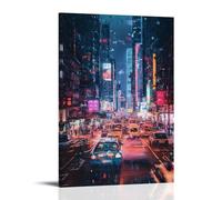 HHYXMJLL Poster della città, Hong Kong, una sinfonia abbagliante dell'est incontra l'ovest, elegante poster decorativo da parete, 60 x 90 cm