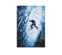 HHYXMJLL Poster sportivo da appendere alla parete, motivo: cascata di ghiaccio in ascesa con frammenti di ghiaccio, elegante poster decorativo da appendere alla parete, 40 x 60 cm