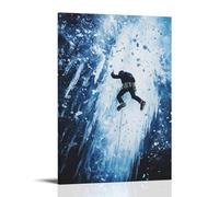 HHYXMJLL Poster sportivo da appendere alla parete, motivo: cascata di ghiaccio in ascesa con frammenti di ghiaccio, elegante poster decorativo da appendere alla parete, 30 x 45 cm