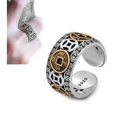 HHZR Richluck Max Force Cinque Kaiser Monete, Anello Cinque Monete Imperatore, Monete Cinesi Feng Shui, attirare immediatamente la felicità, Manifestare l'attrazione della ricchezza (1Pcs)